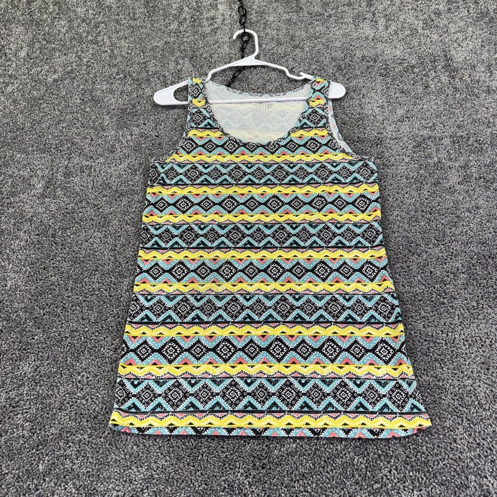 Time And Tru Tank Top Womens 3XL Multicolor Geometric Scoop Neck Knit Casual
